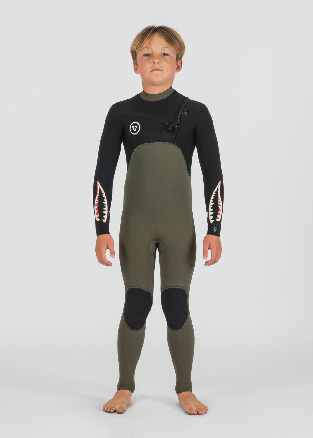 7 Seas Boys 4/3mm Warbird Chest Zip Wetsuit | Vissla Kids Cold