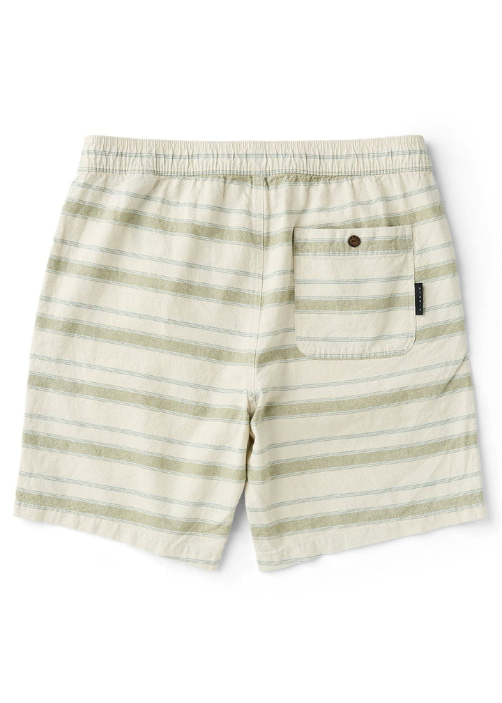 J. Linen Stripe Elastic 18" Walkshort
