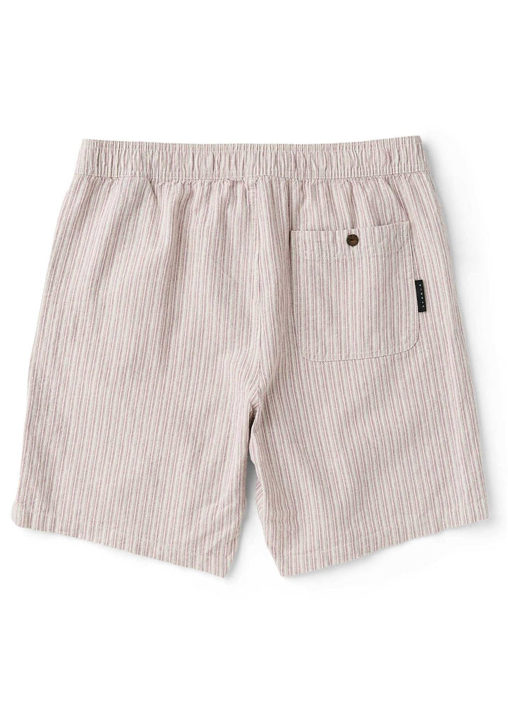 J. Linen Stripe Elastic 18" Walkshort