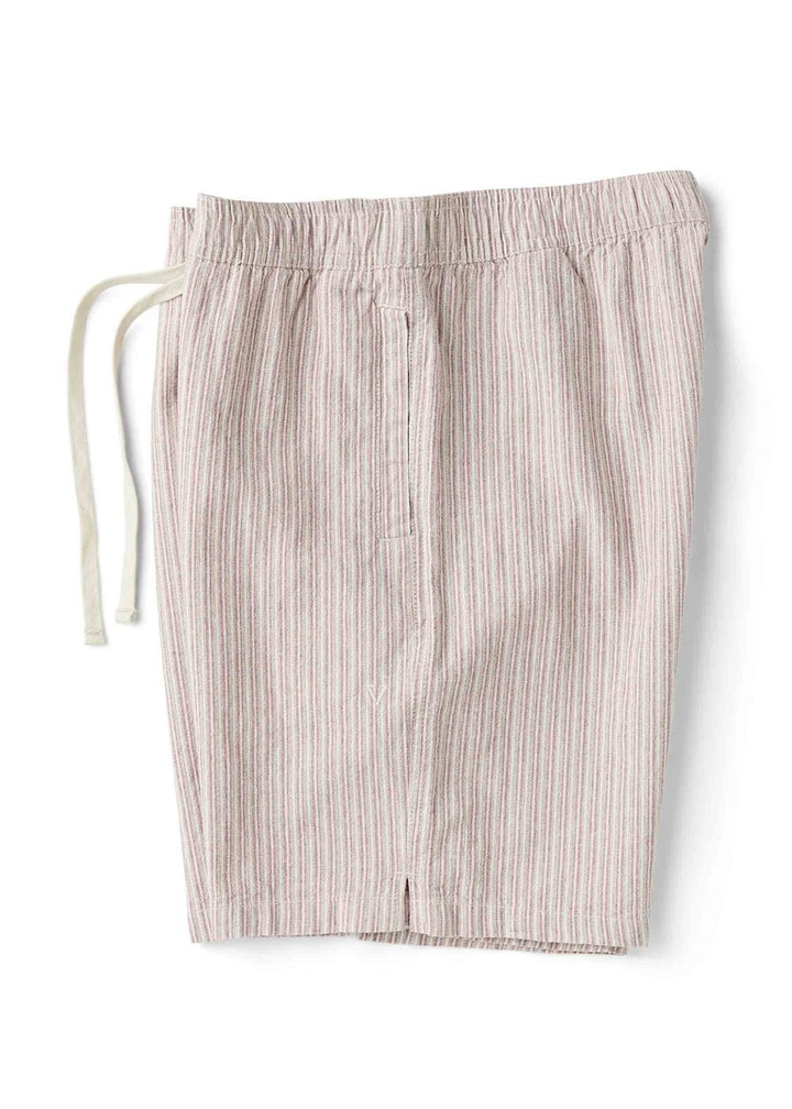 J. Linen Stripe Elastic 18" Walkshort