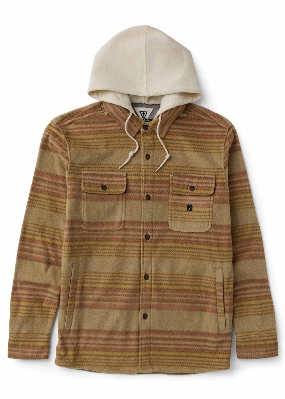 Men's Polar Flannel Shirt Jacket - Eco-Zy Retro Red | Vissla