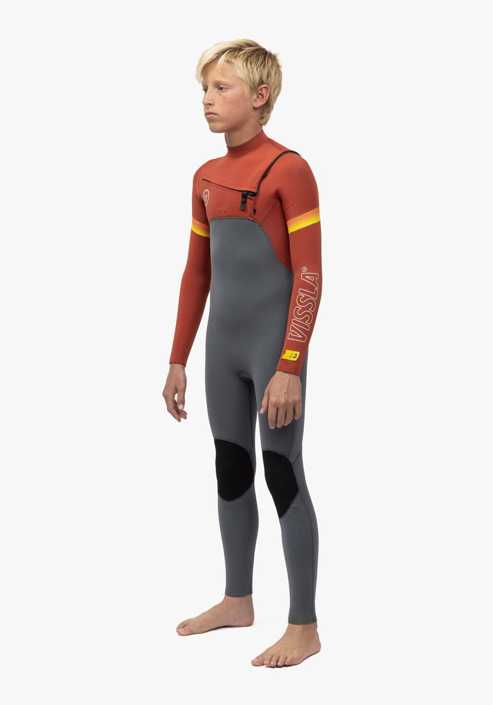 7 Seas Boys Raditude 3-2 Full Chest Zip Wetsuit