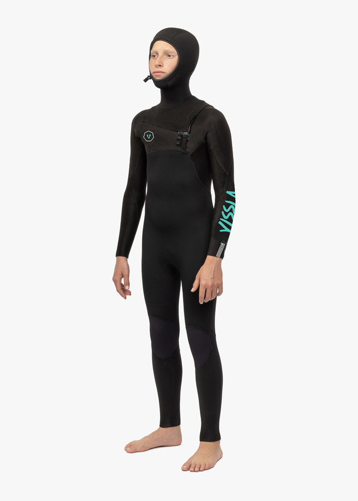 7 Seas Boys 5-4-3 Full Hooded Chest Zip Wetsuit