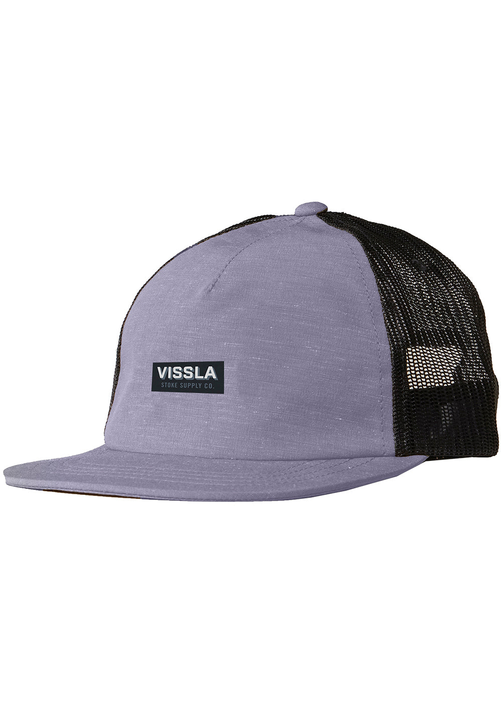 Vissla Dusty Lilac Lay Day Eco Trucker Ii Hat with Patch Front View 