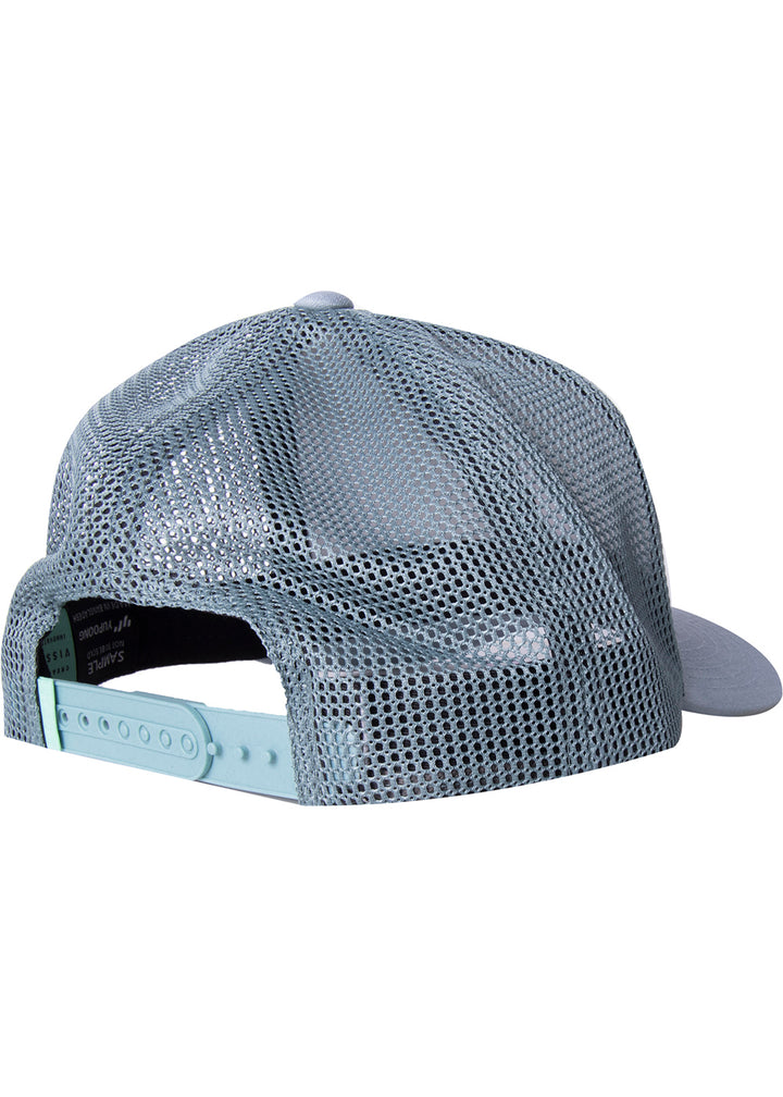 Vissla Stone Blue Trip Out Eco Trucker Hat Back View