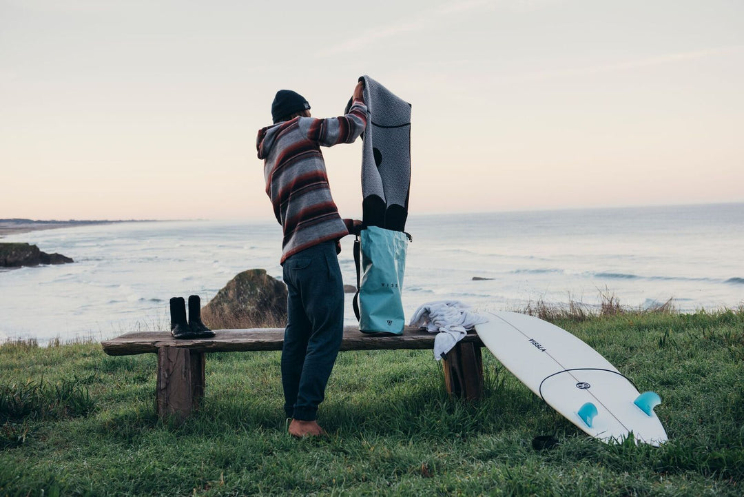 Vissla wetsuit free dry bag promotion - buy a wetsuit get a free wetsuit dry bag
