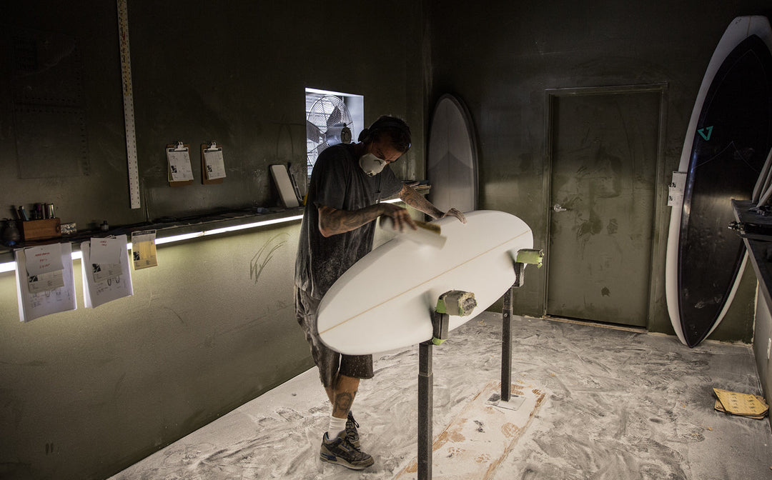 Vissla Start to Finish Jeff McCallum - surfboard shaping process from blank to finished board