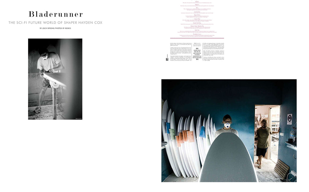 Vissla Surfing World Hayden Cox - surfboard shaper innovator feature and Haydenshapes design