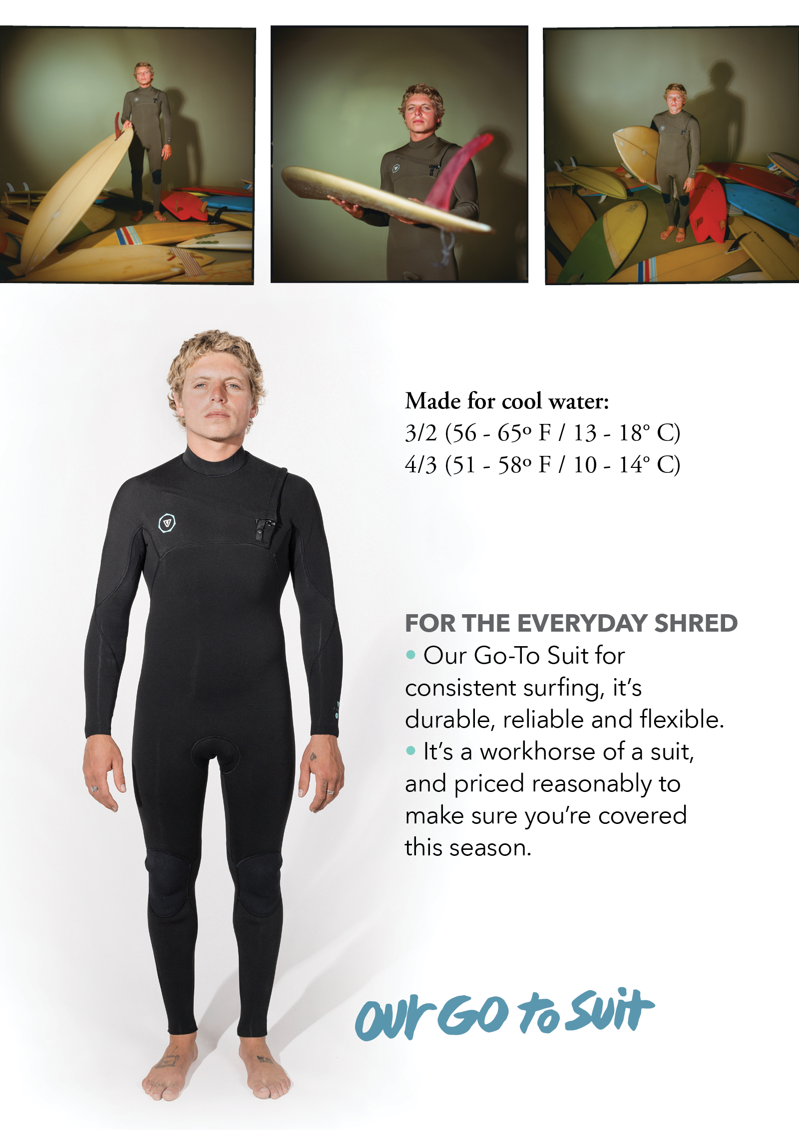 Vissla Men's Wetsuit | 7 Seas Comp 4-3 Chest Zip Full Suit Vissla Men's Wetsuit | 7 Seas Comp 4-3 Chest Zip Full Suit