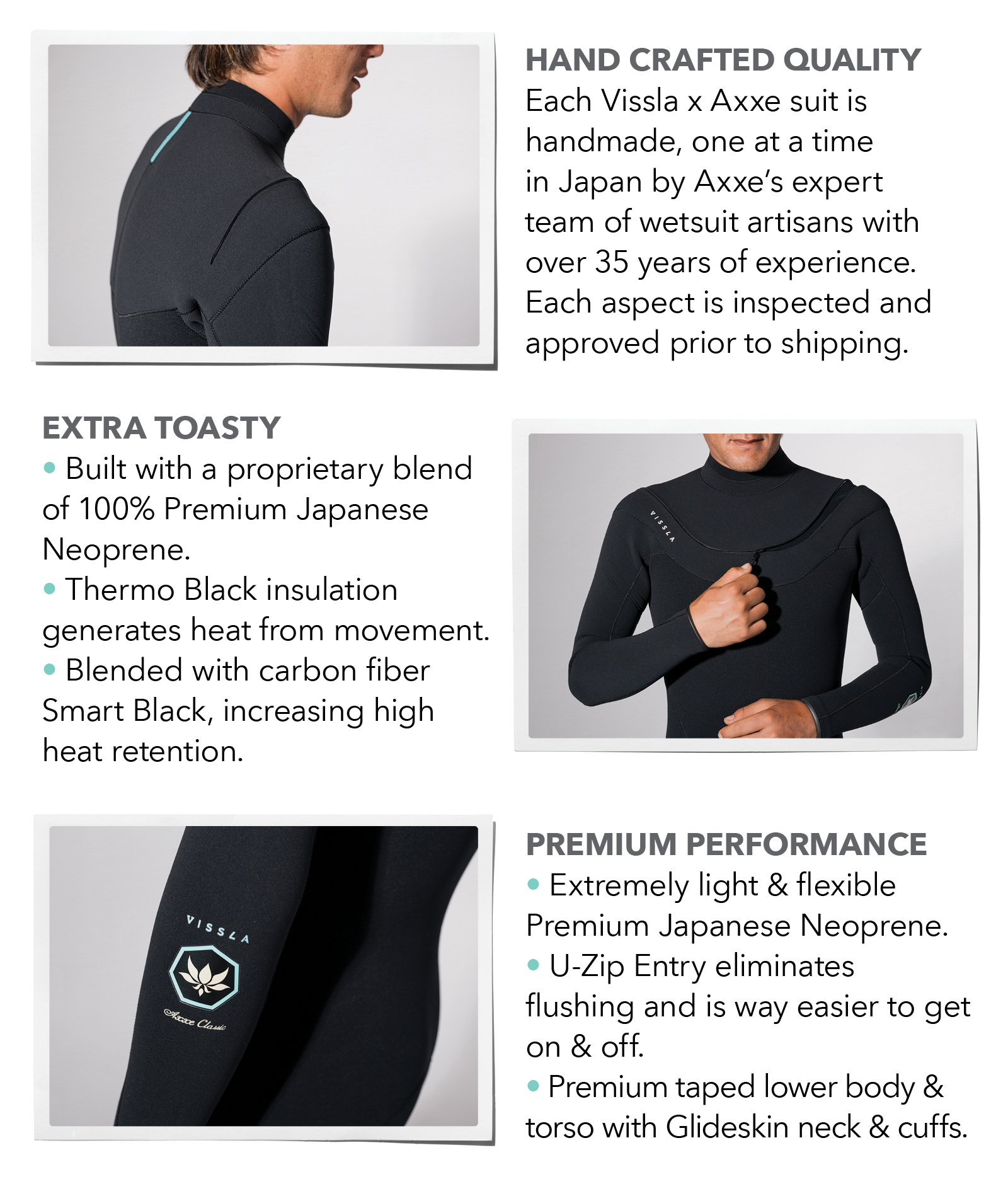 Vissla Men's Wetsuit | Vissla X Axxe 3-3 U zip Full Wetsuit Vissla Men's Wetsuit | Vissla X Axxe 3-3 U zip Full Wetsuit
