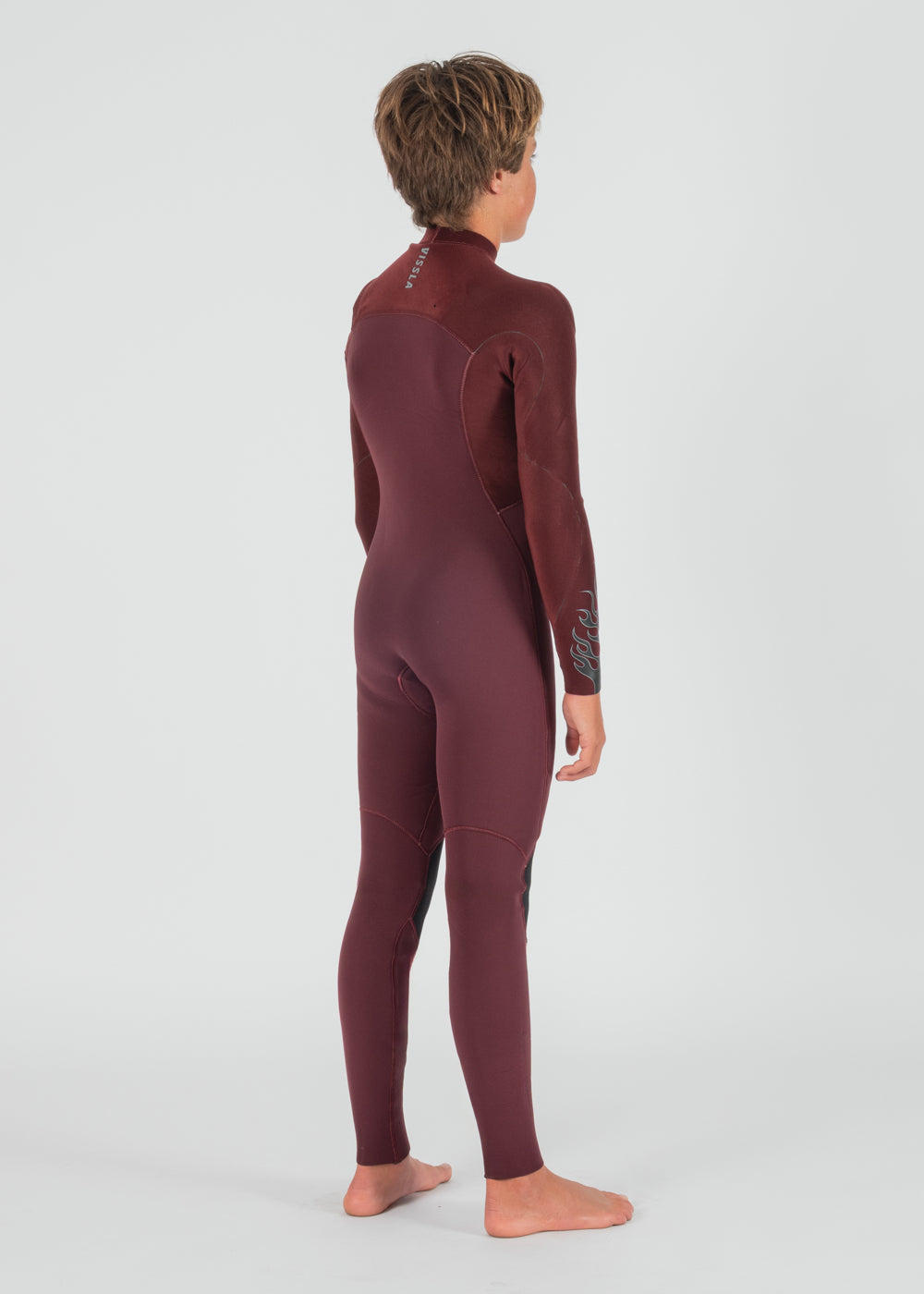 High Seas Boys Fire 3-2 Full Chest Zip Wetsuit