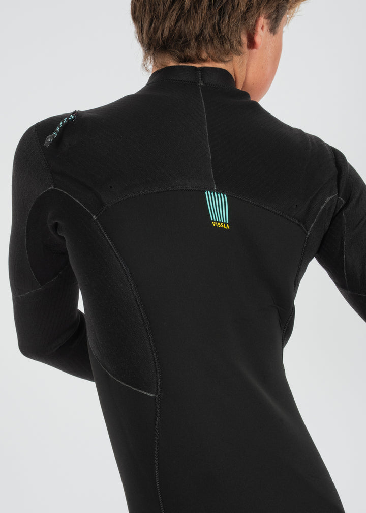 New Seas Boys 4-3 Full U - Zip Wetsuit