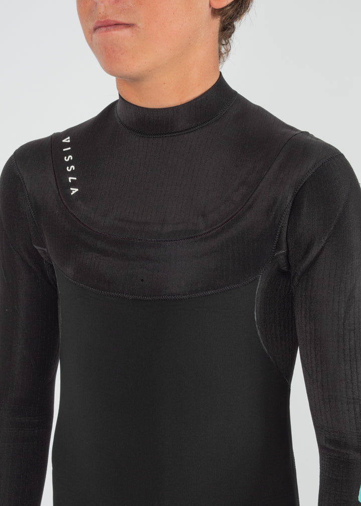 New Seas Boys 4-3 Full U - Zip Wetsuit