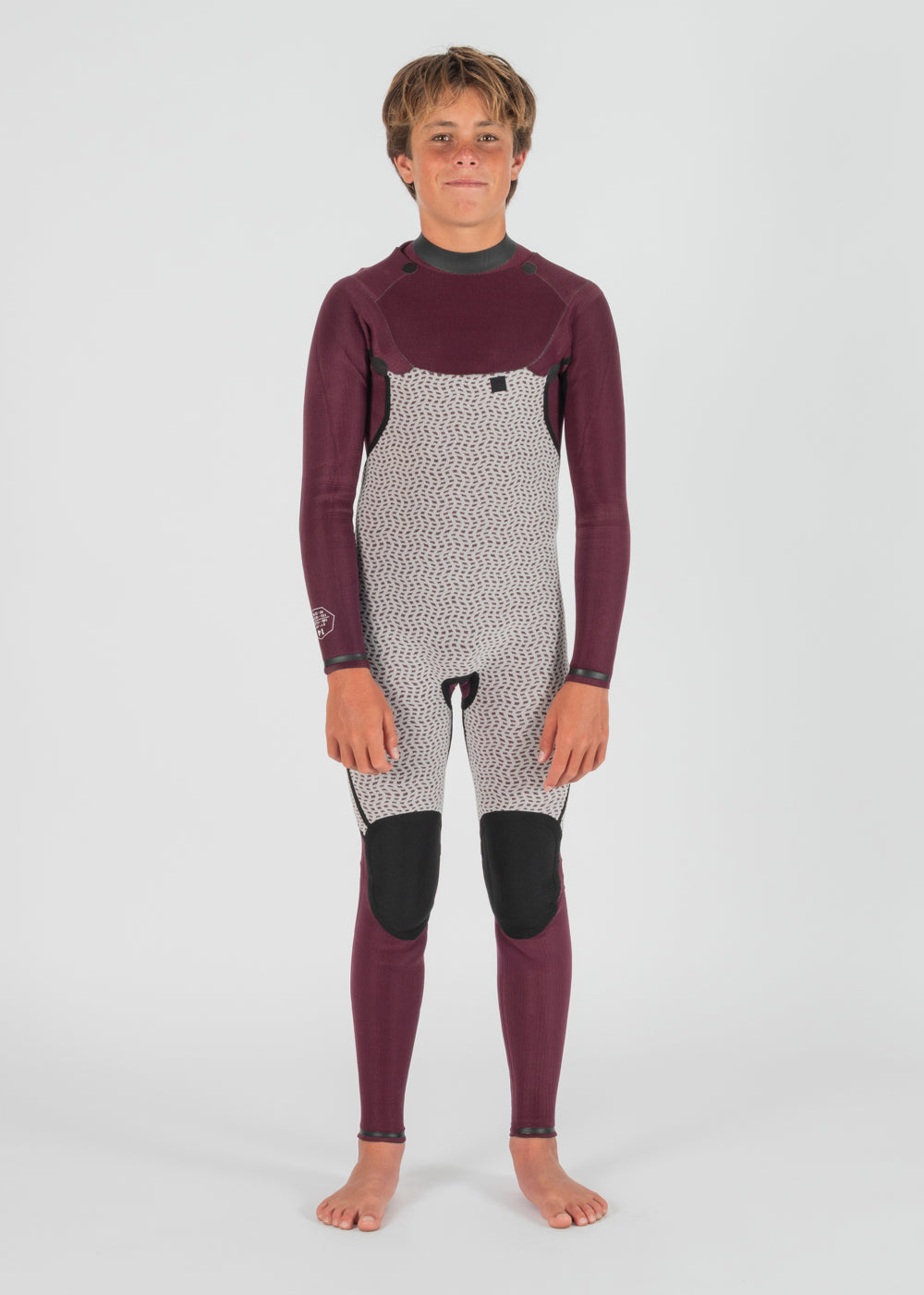 New Seas Boys 4-3 Full U - Zip Wetsuit