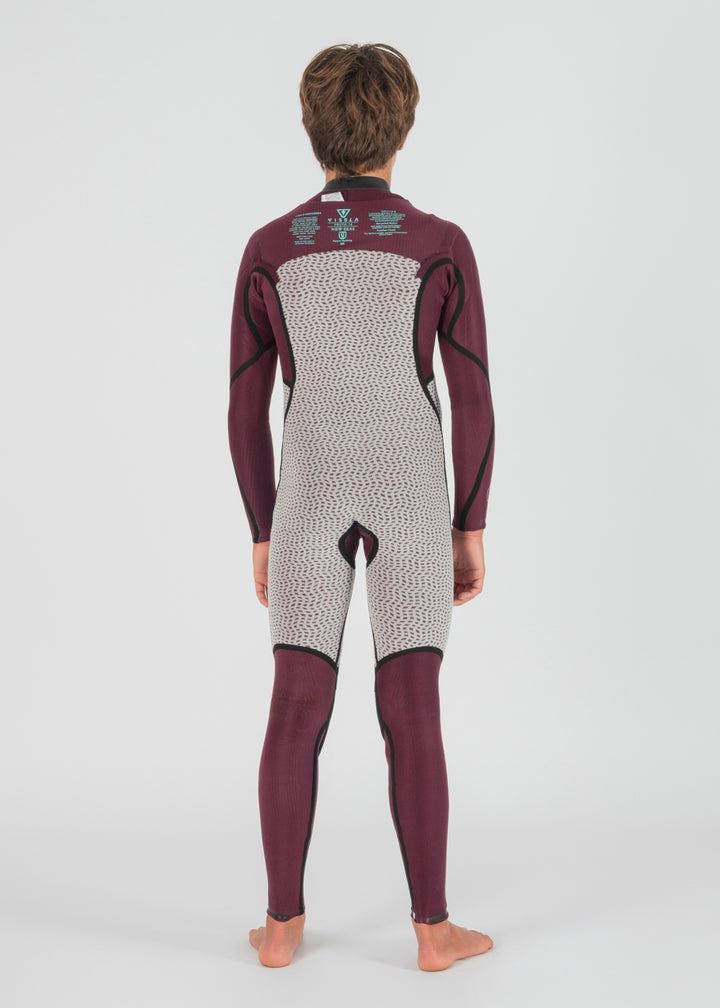 New Seas Boys 4-3 Full U - Zip Wetsuit