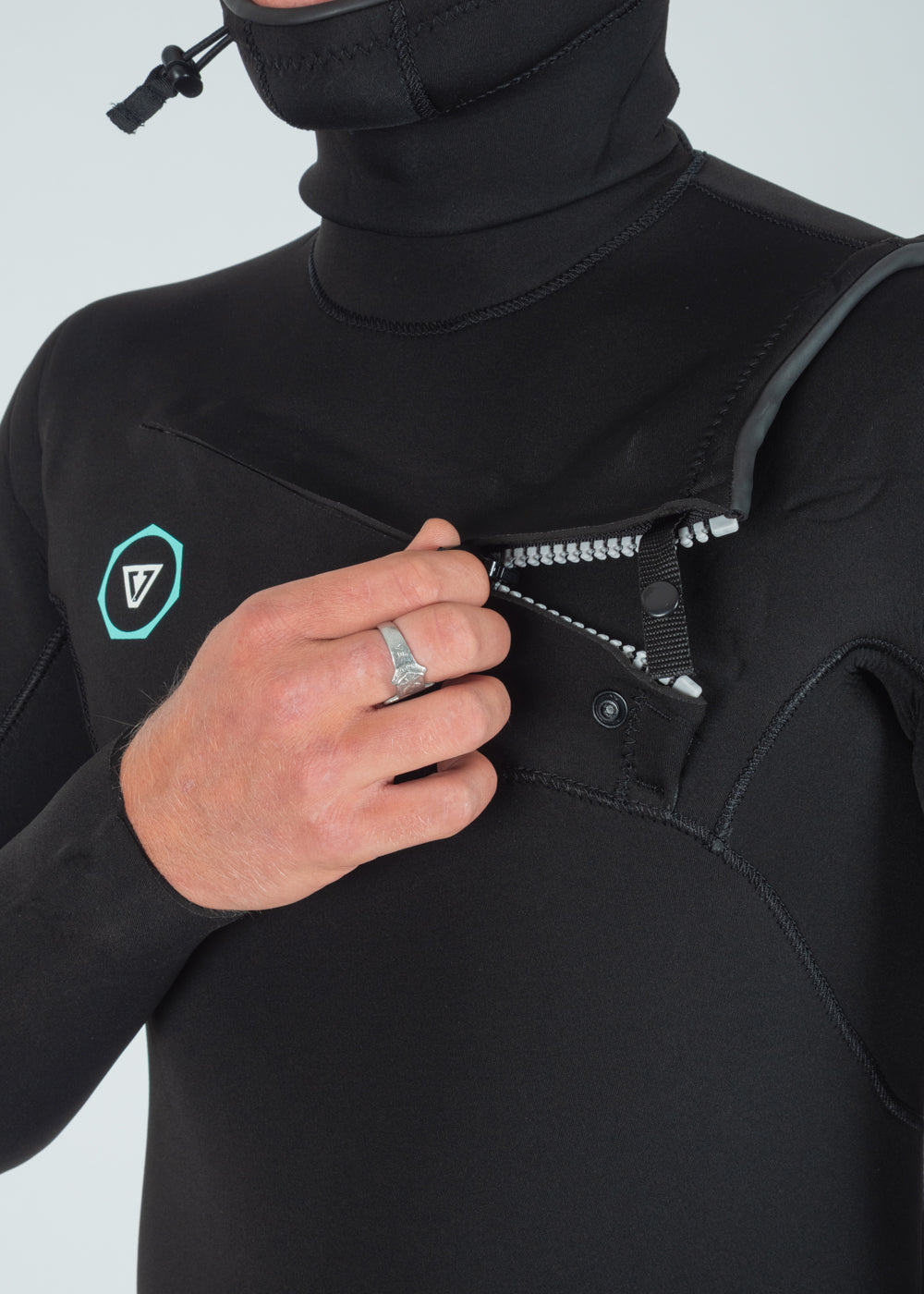 7 Seas 5-4-3 Full Hooded Chest Zip Wetsuit
