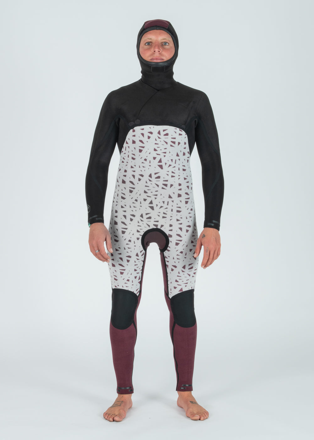 7 Seas 5-4-3 Full Hooded Chest Zip Wetsuit