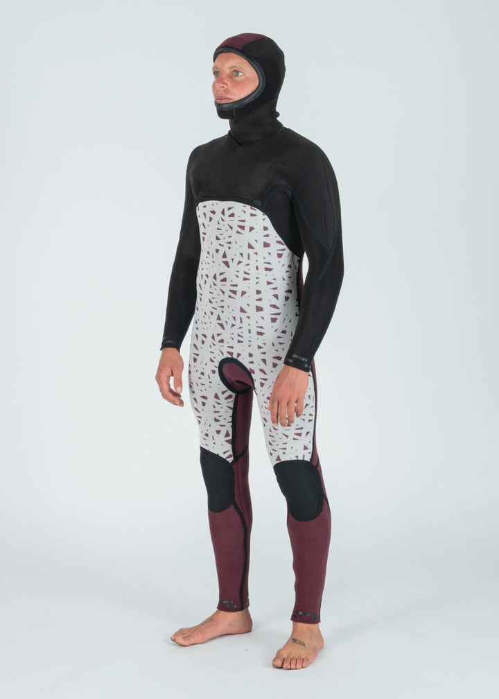 7 Seas 5-4-3 Full Hooded Chest Zip Wetsuit