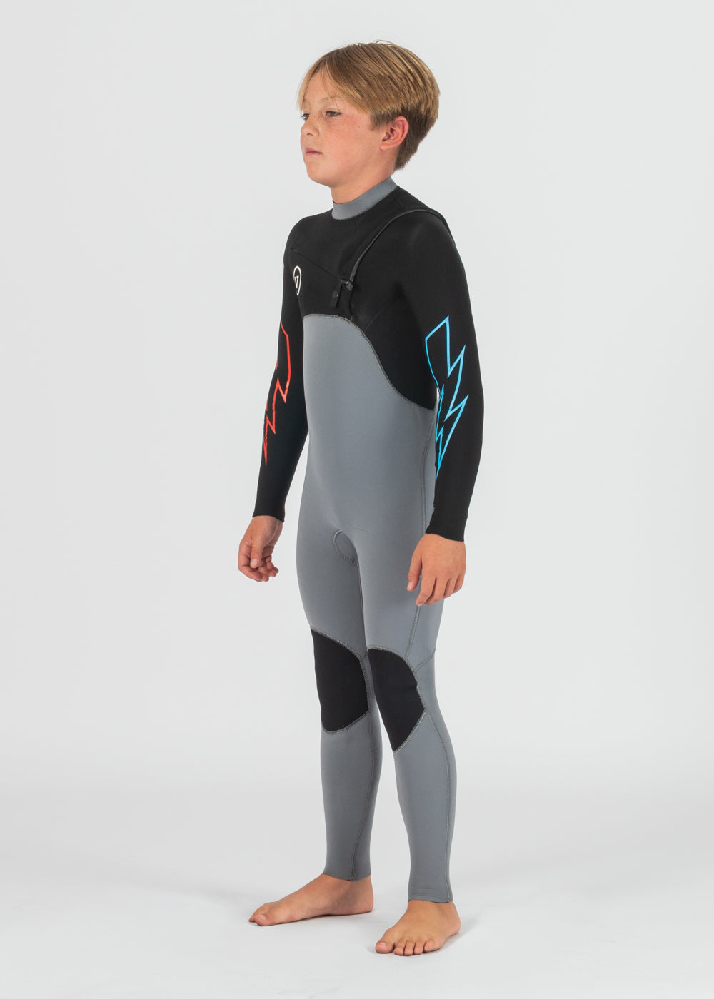 7 Seas Boys 3-2 Bolt Full Chest Zip Wetsuit
