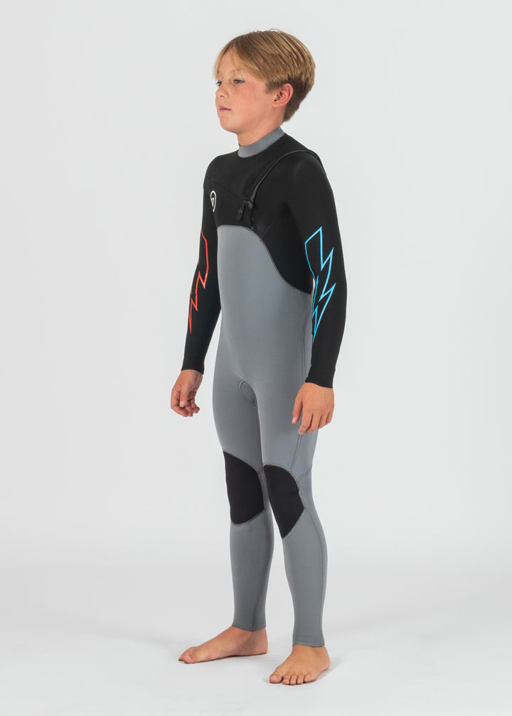7 Seas Boys 3-2 Bolt Full Chest Zip Wetsuit