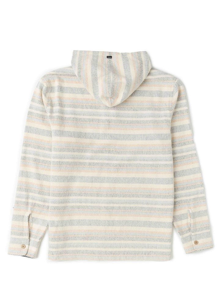 Vissla Descanso Heavy Flannel Boys Popover in Bone, view 2