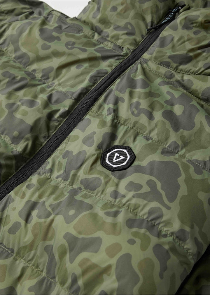 Vissla Pacific Packable Eco Boys Puff Jacket in Camo, view 3