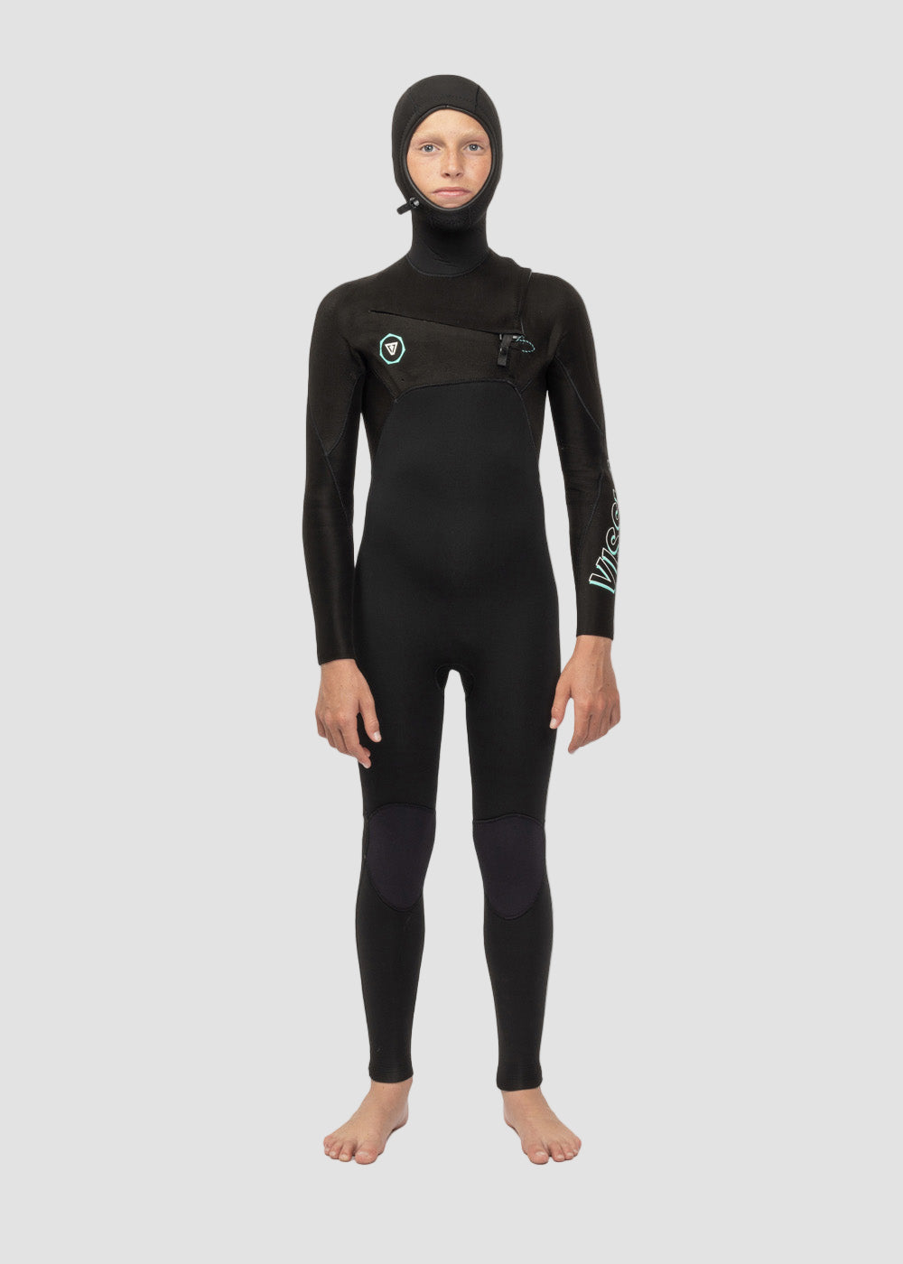 7 Seas Boys 4/3mm Hooded Chest Zip Wetsuit | Vissla Kids Cold