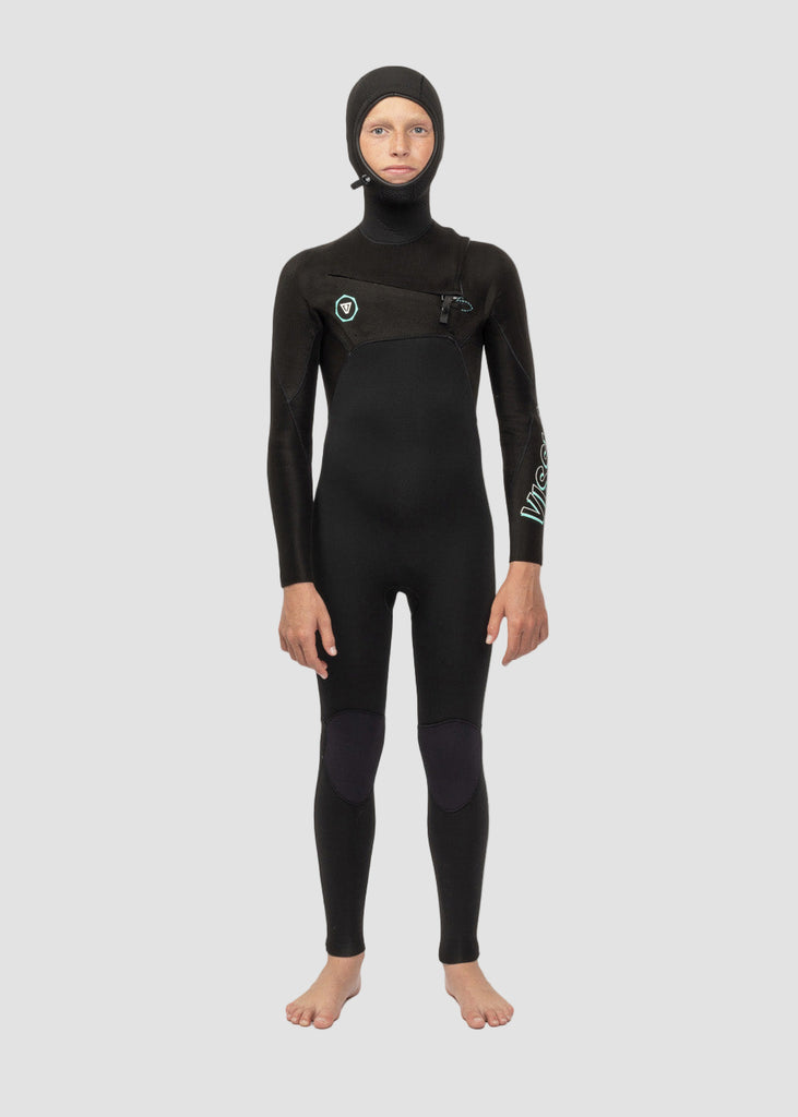 7 Seas Boys 4/3mm Hooded Chest Zip Wetsuit | Vissla Kids Cold