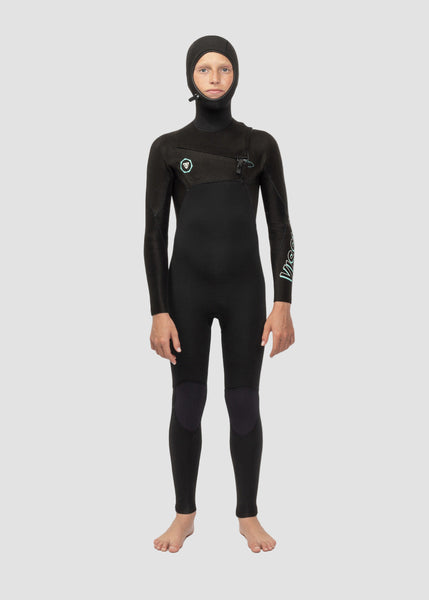 7 Seas Boys 4/3mm Hooded Chest Zip Wetsuit | Vissla Kids Cold