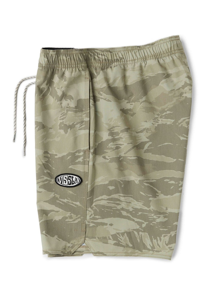 Vissla Solid Sets 17.5" Ecolastic in Khaki Camo, view 3