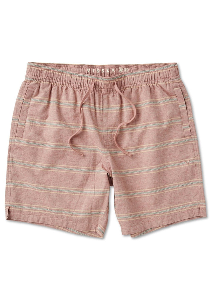J. Linen Stripe Elastic Eco 18" Walkshort