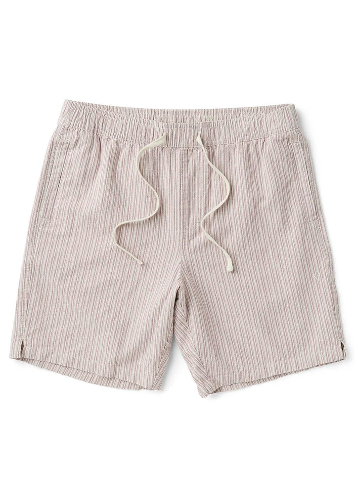J. Linen Stripe Elastic 18" Walkshort