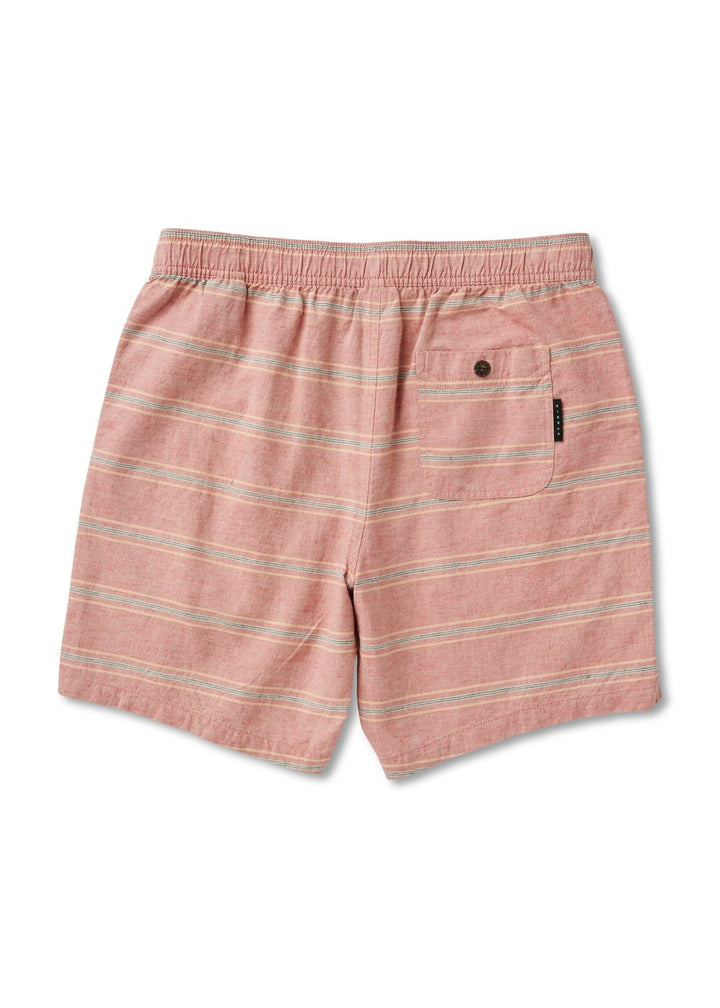 J. Linen Stripe Elastic Eco 18" Walkshort