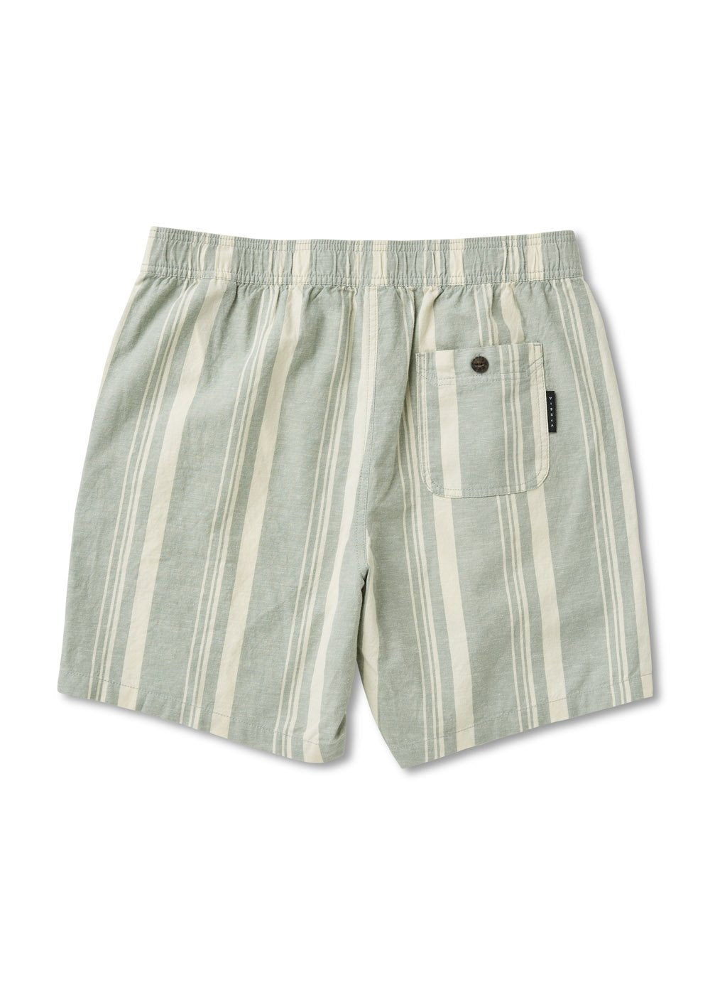 J. Linen Stripe Elastic Eco 18" Walkshort