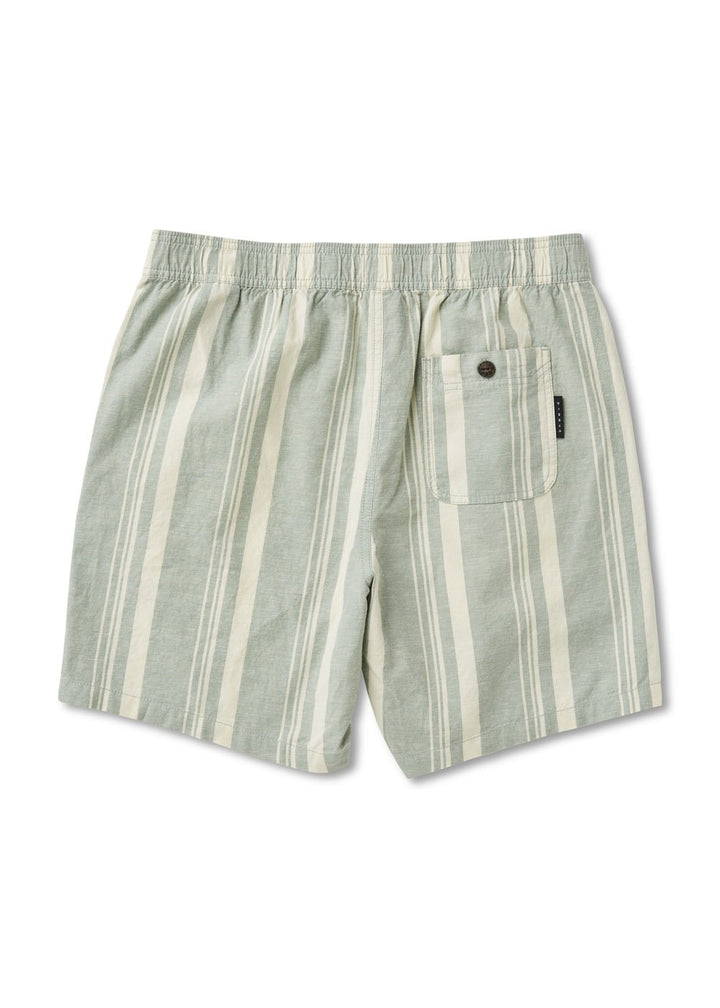 J. Linen Stripe Elastic Eco 18" Walkshort