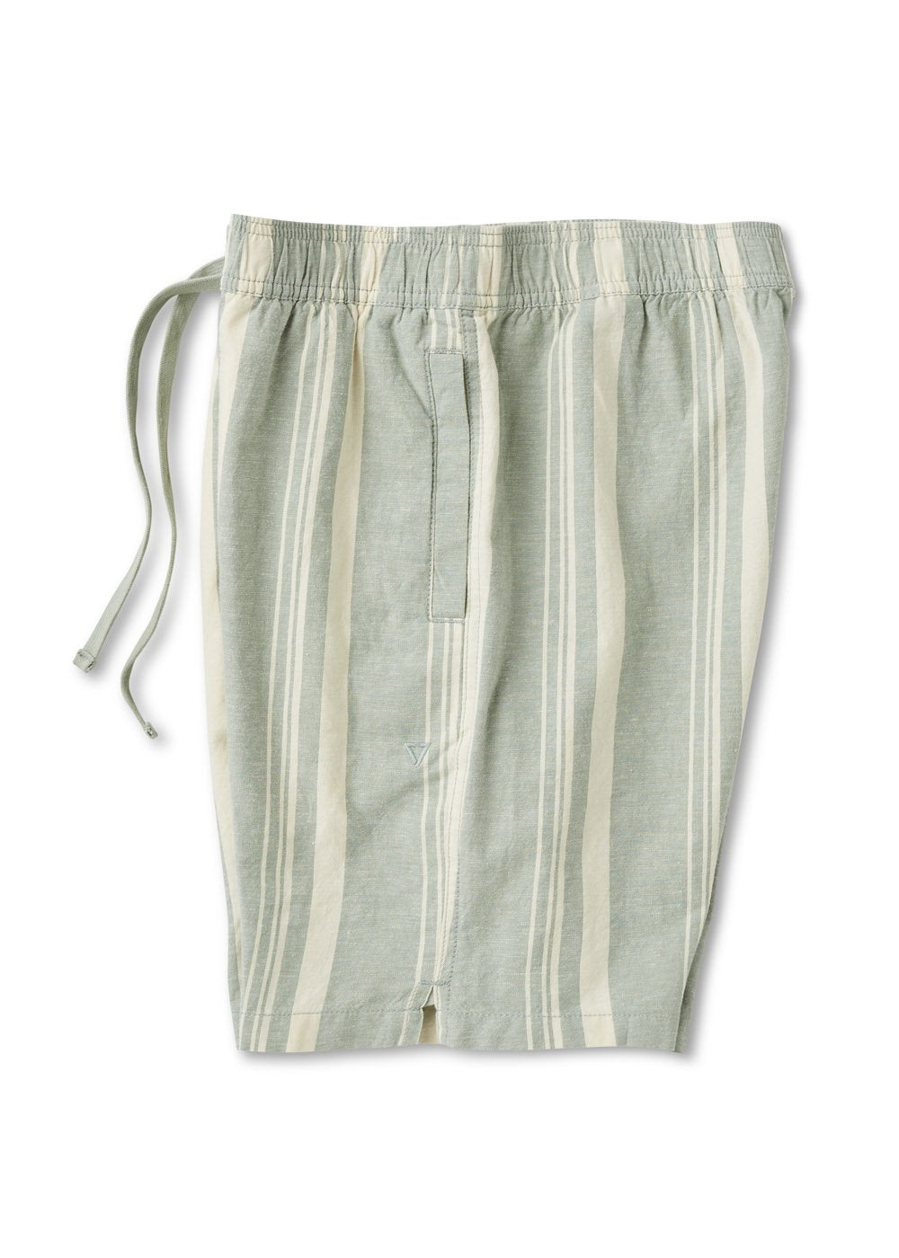 J. Linen Stripe Elastic Eco 18" Walkshort