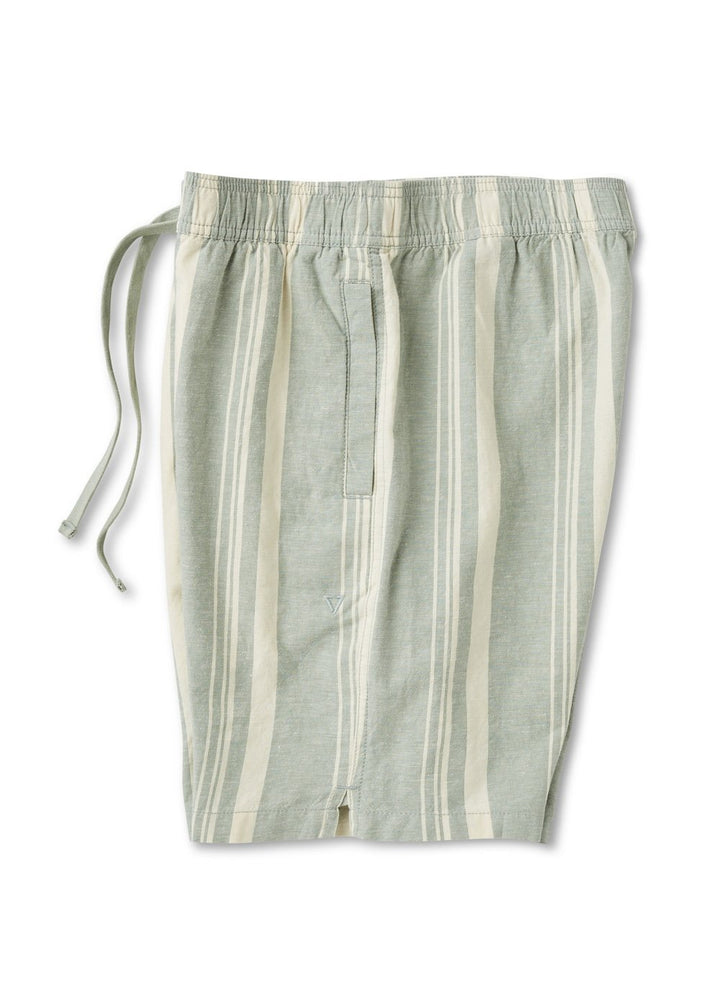 J. Linen Stripe Elastic Eco 18" Walkshort