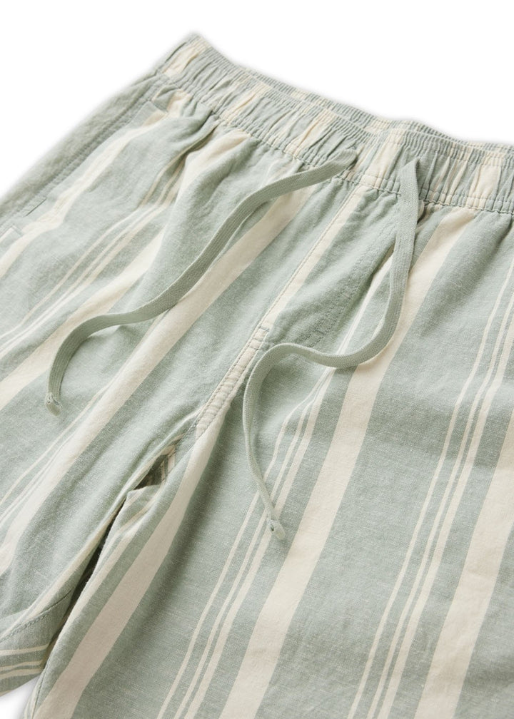 J. Linen Stripe Elastic Eco 18" Walkshort