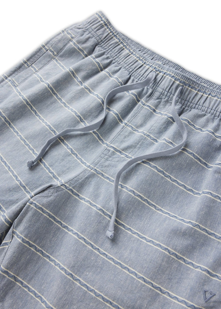 J. Linen Stripe Elastic Eco 18" Walkshort