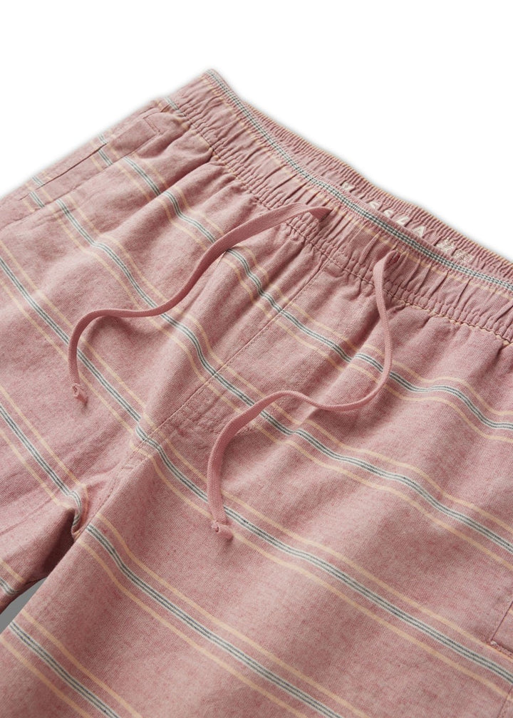 J. Linen Stripe Elastic Eco 18" Walkshort