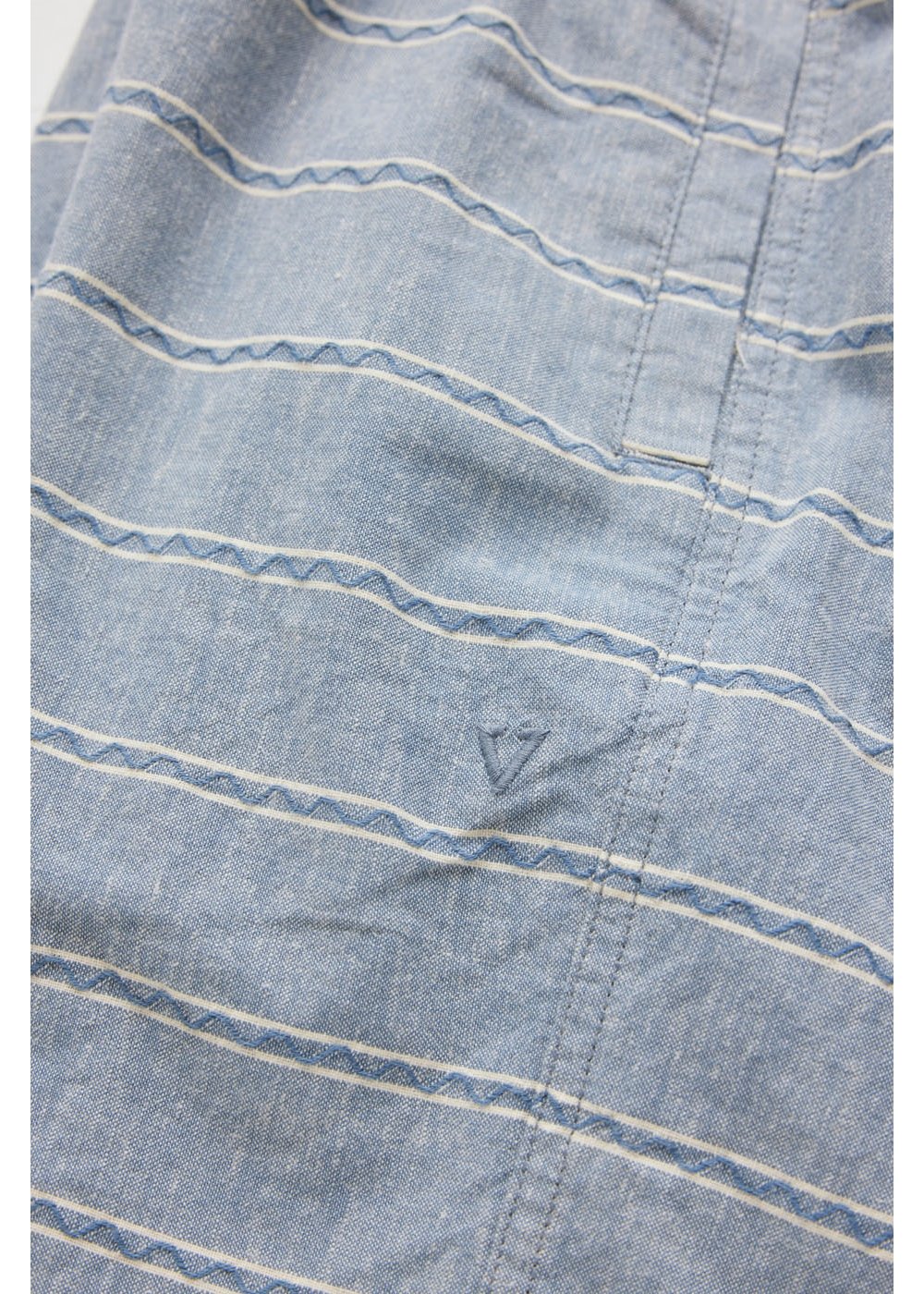 J. Linen Stripe Elastic Eco 18" Walkshort