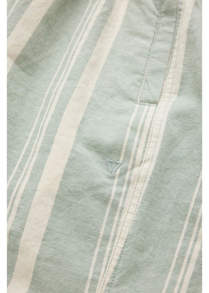 J. Linen Stripe Elastic Eco 18" Walkshort