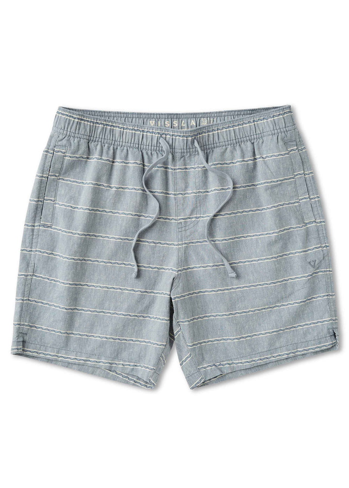 J. Linen Stripe Elastic Eco 18" Walkshort