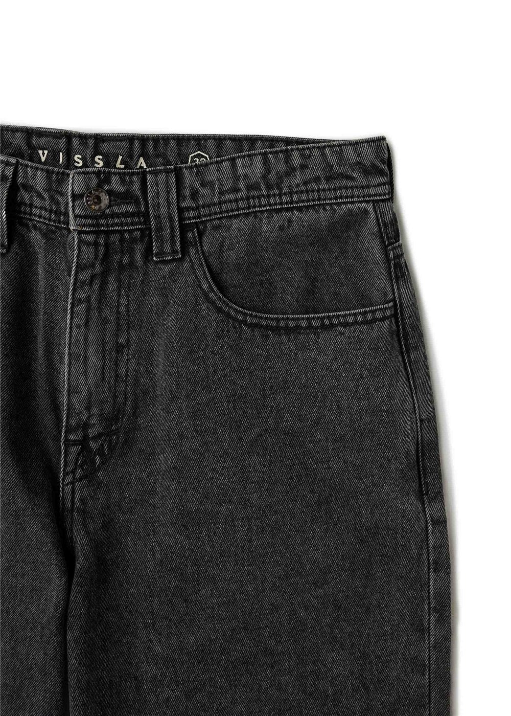 Vissla Big Timer Baggy 5 Pkt Jean 19.5" Leg Opening in Washed Black, view 3