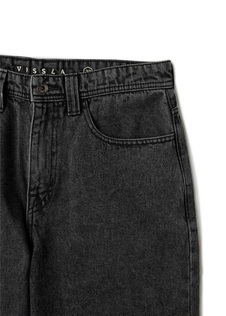 Vissla Big Timer Baggy 5 Pkt Jean 19.5" Leg Opening in Washed Black, view 3
