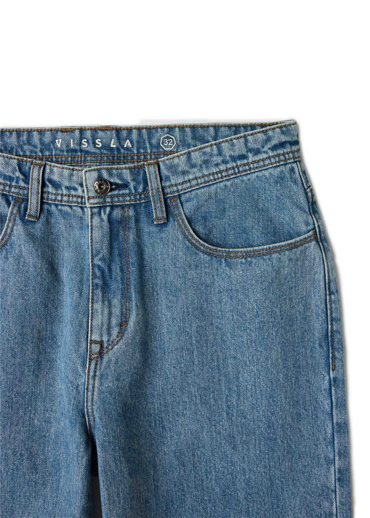 Vissla Big Timer Baggy 5 Pkt Jean 19.5" Leg Opening in 7 Year Wash, view 3