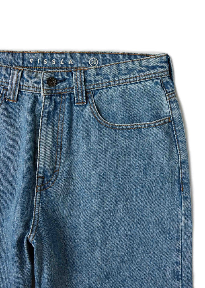 Vissla Let Loose 5 Pkt Jean 17" Leg Opening in 7 Year Wash, view 3