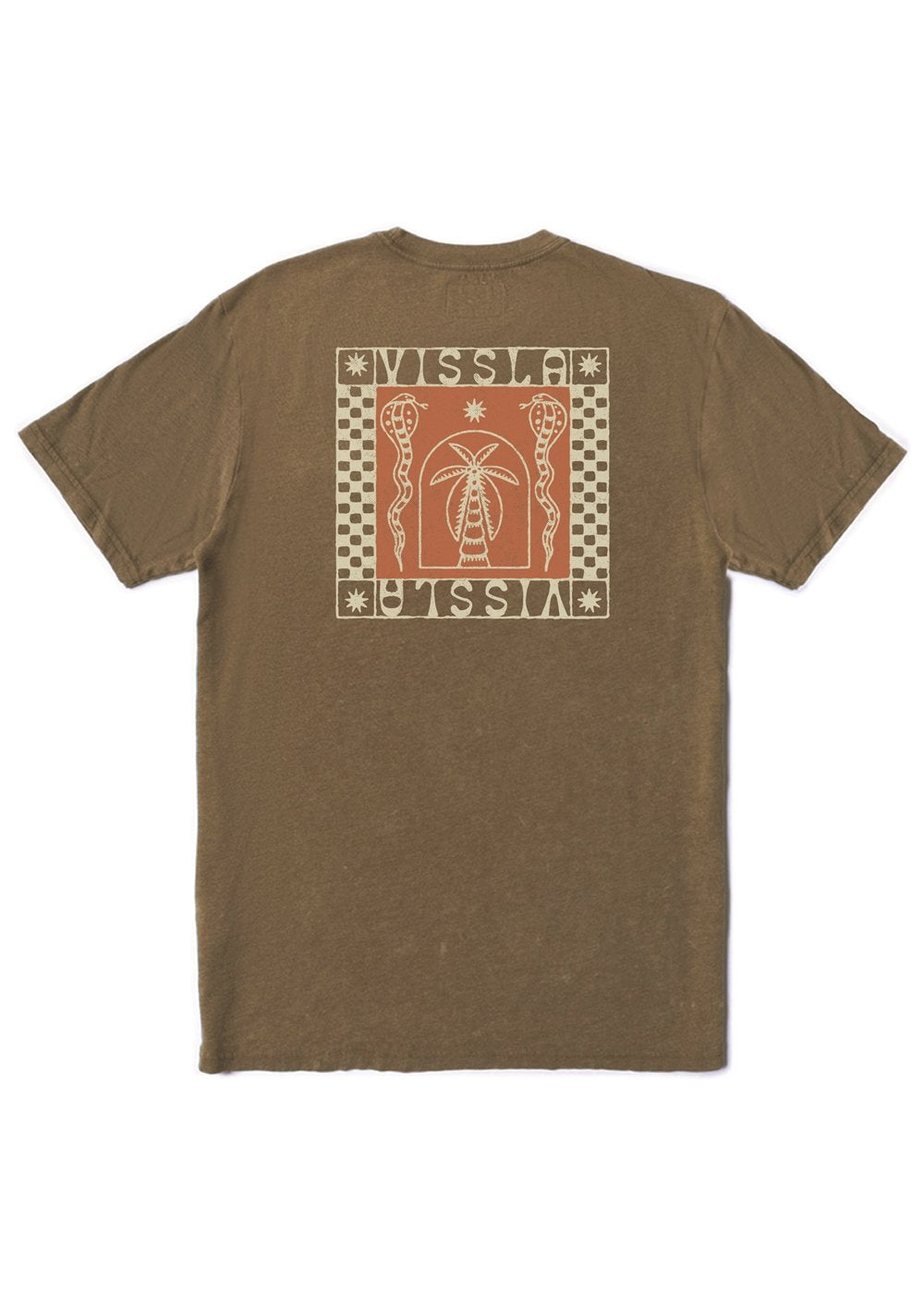 Men's T-Shirt - Serpents Cosmic Wash Chocolate | Vissla – Vissla com