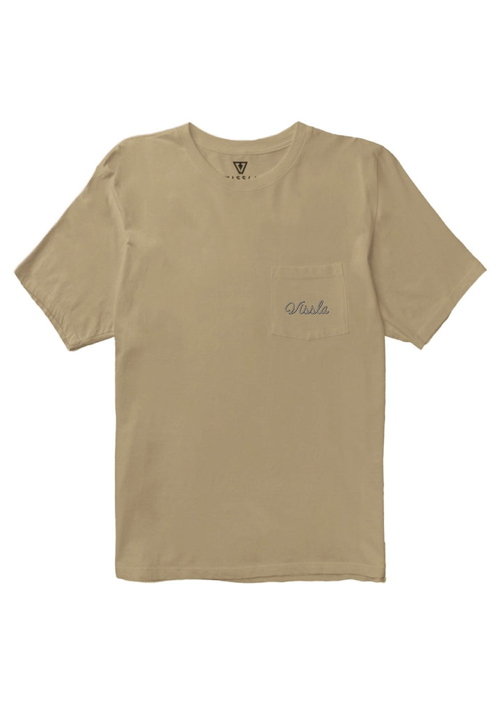 Vissla Flyer Organic Pkt Tee in Dark Sand, view 2