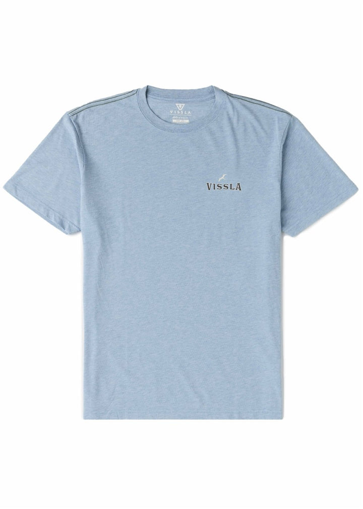 Vissla Glide Comp Lite Eco Drirelease Tee in Faded Denim, view 2